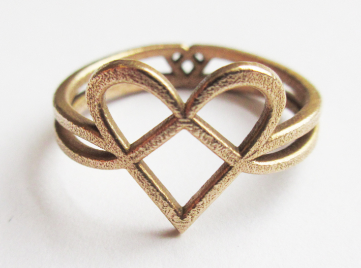 Woven Heart collection: ring 3d printed