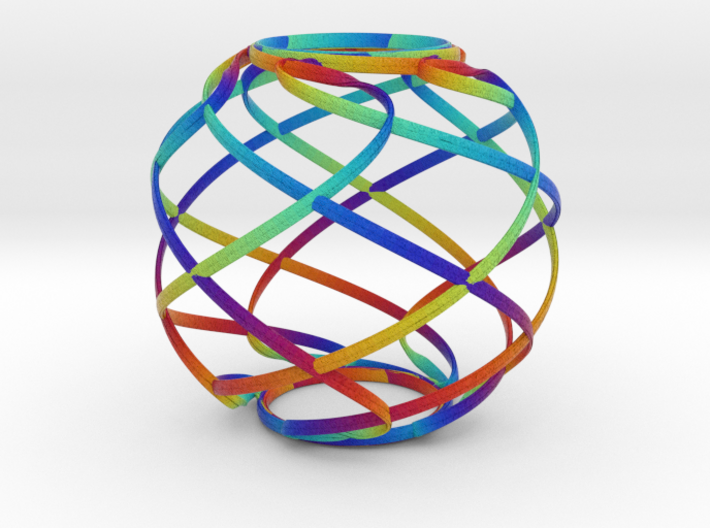 Ribbon Sphere Large 3d printed