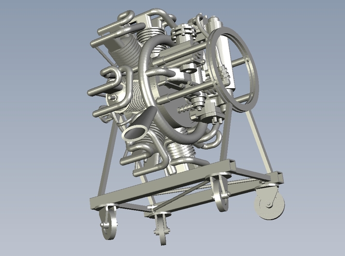 1/18 scale Bramo Siemens Halske Sh-14 engine 3d printed 