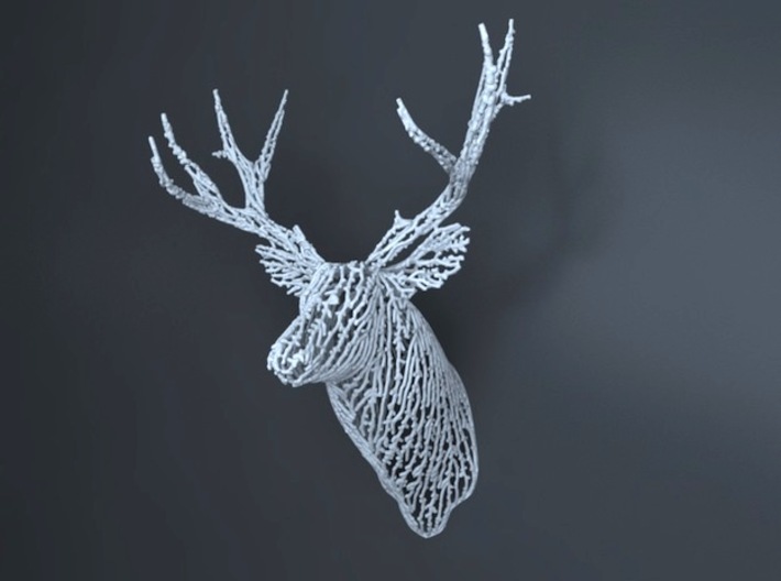 Wall deer (height 19.2cm/7.5In) 3d printed