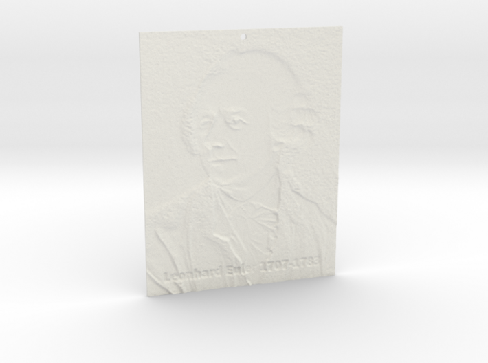 Leonhard Euler Shadowgram 3d printed 