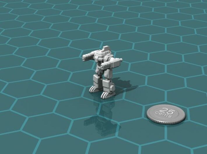Colonial Combat Walker 3d printed Render of the model, with a virtual quarter for scale.