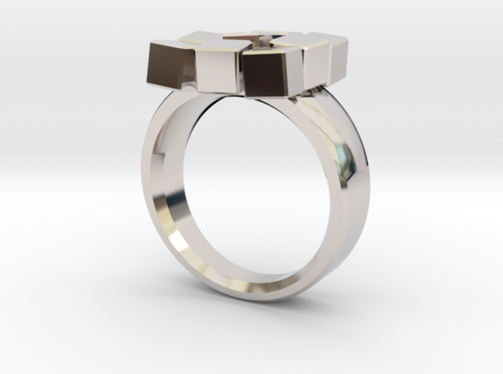 Irregular Cube Ring 3d printed