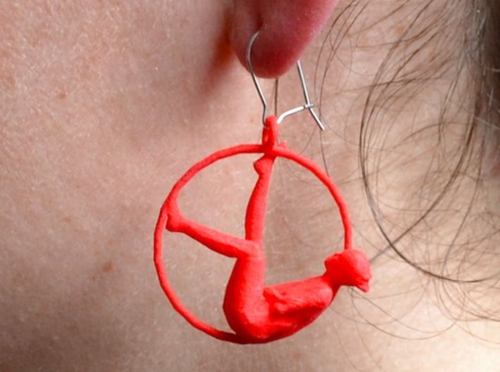 earrings "Hoop girl1" 3d printed 