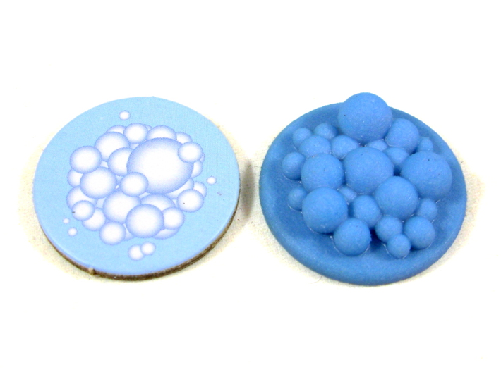 Foam Tokens, Set of 16 Flash Point 3d printed Token pictured next to original piece
