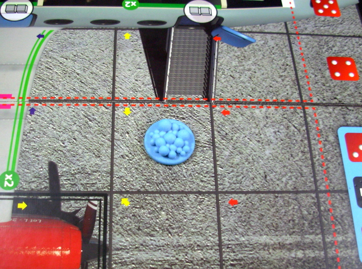 Foam Tokens, Set of 16 Flash Point 3d printed Foam token shown on game board