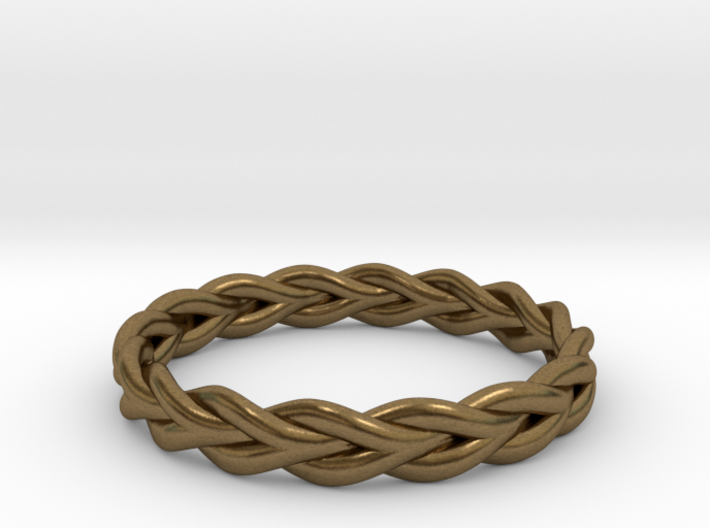 Ring of braided rope - size 8 3d printed