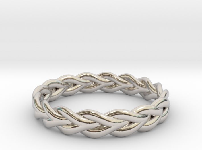 Ring of braided rope - size 5 3d printed