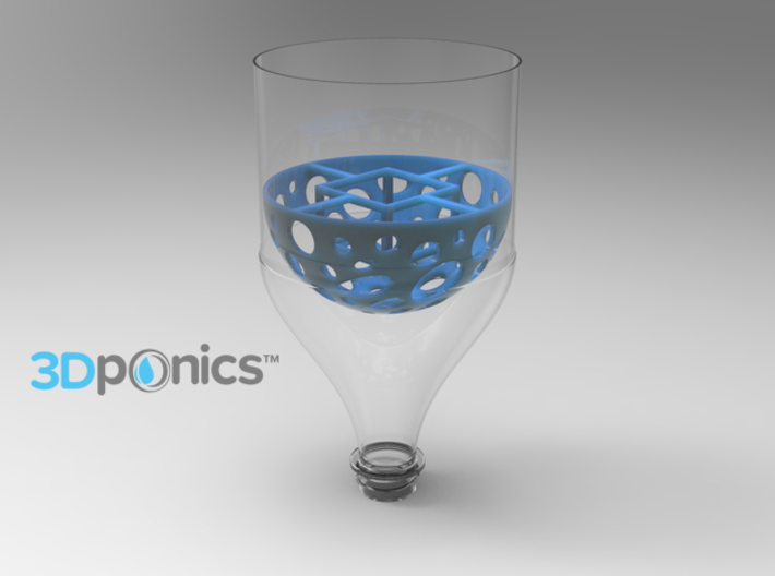 Grow Media Basket (Version 1) - 3Dponics 3d printed Grow Media Basket (Version 1) - 3Dponics Drip Hydroponics