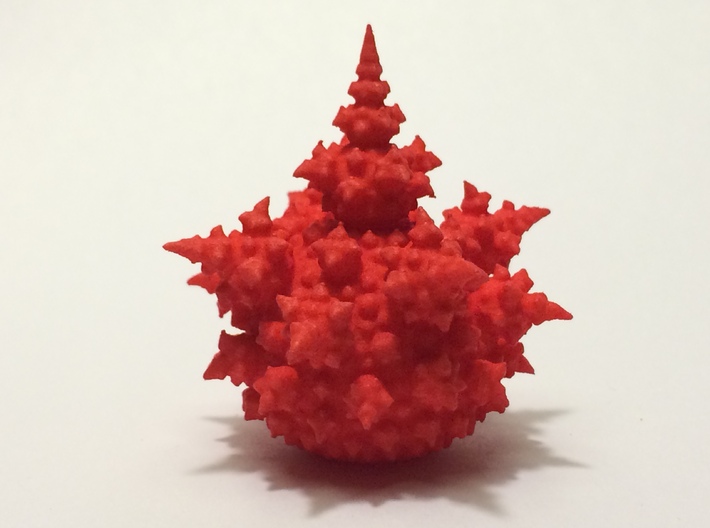 Amazing fractal bulb 5cm 3d printed Red Strong &amp; Flexible Polished