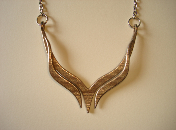 V Necklace Pendant 3d printed