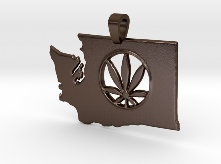 Washington State Pot Pendant 3d printed