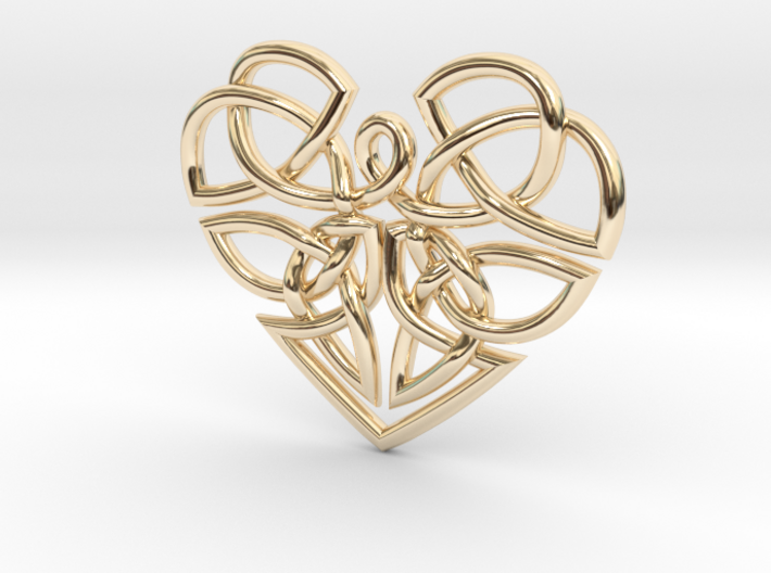 Heart Celtic Knot Pendant 3d printed