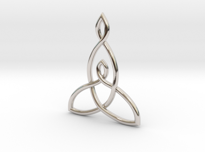 Mother And Child Knot Pendant 3d printed