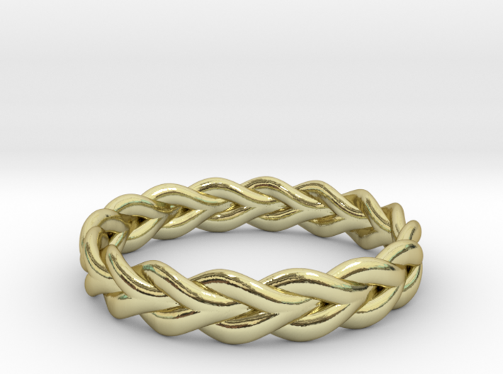 Ring of braided rope - size 4 3d printed