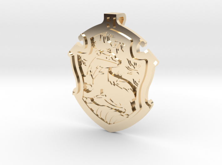 Hufflepuff House Crest - Pendant SMALL 3d printed
