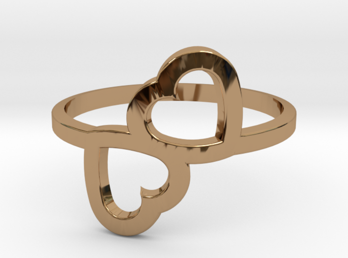 Heart Ring size 7 3d printed