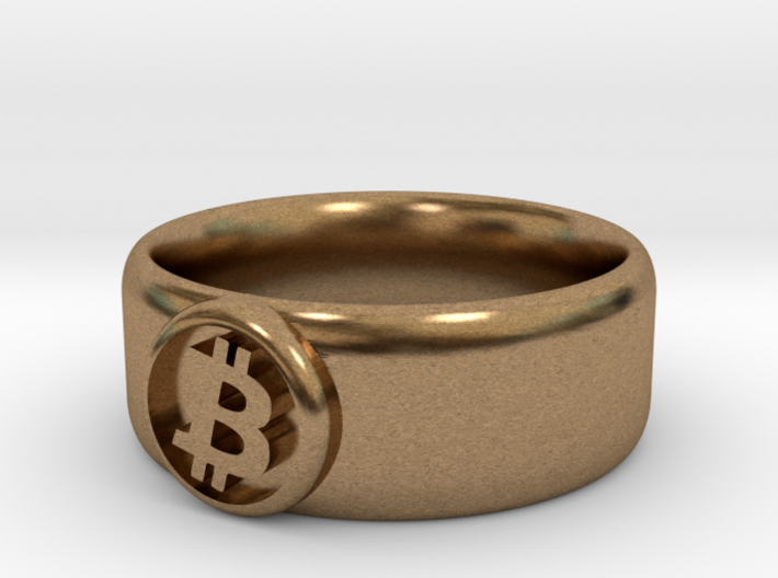 Bitcoin Ring (BTC) - Size 10.0 (U.S. 19.76mm dia) 3d printed
