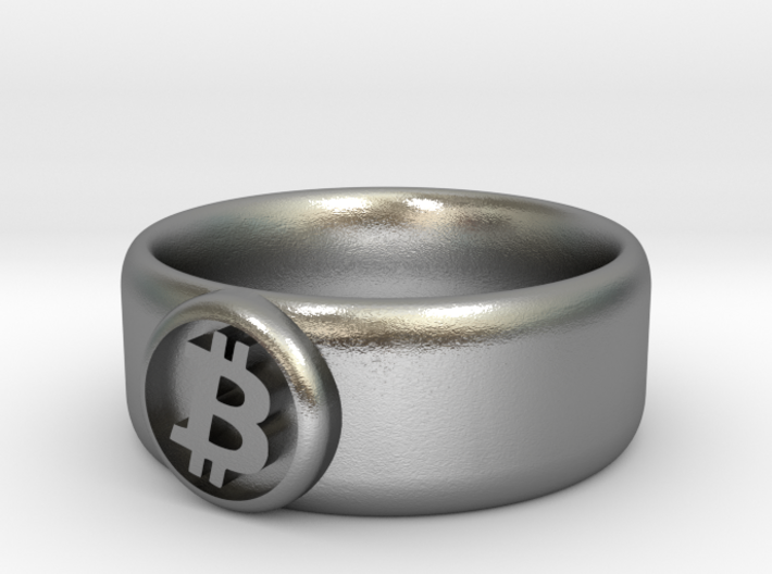 Bitcoin Ring (BTC) - Size 9.5 (U.S. 19.35mm dia) 3d printed