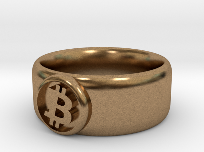 Bitcoin Ring (BTC) - Size 8.0 (U.S. 18.14mm dia) 3d printed