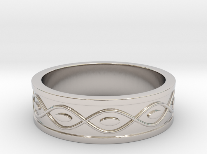 Ring with Eyes - Size 8 3d printed