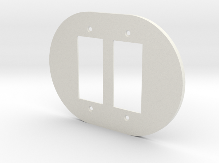 plodes® 2 Gang Decora Outlet Wall Plate 3d printed