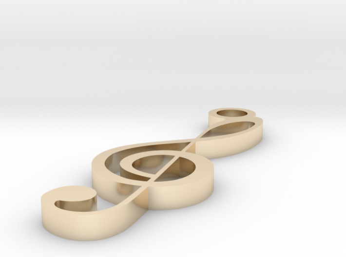 Treble Clef Pendant 3d printed