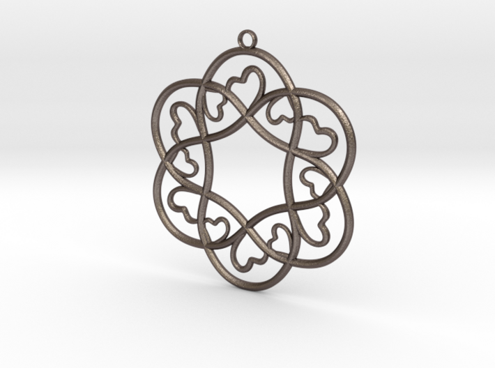 Little Hearts Pendant 3d printed