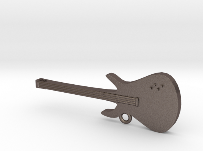 Electric Guitar Key Chain (Metal) 3d printed