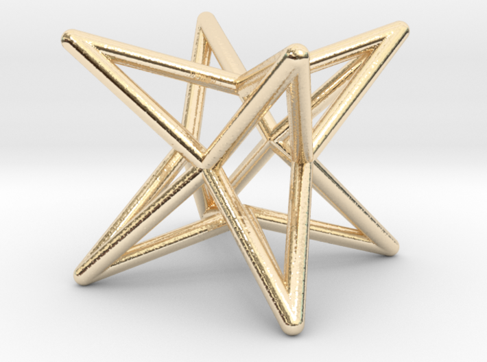 Octahedron Star Earring 3d printed