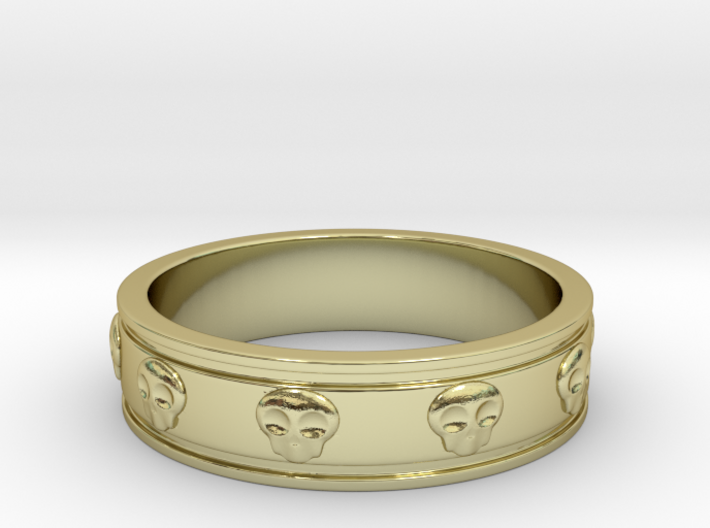 Ring with Skulls - Size 7 3d printed