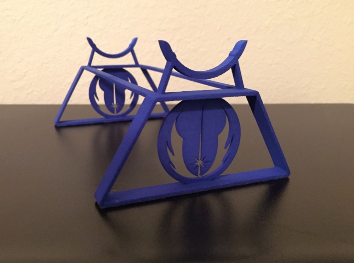 Jedi Saber Stand 3d printed Blue Strong and Flexible Polished