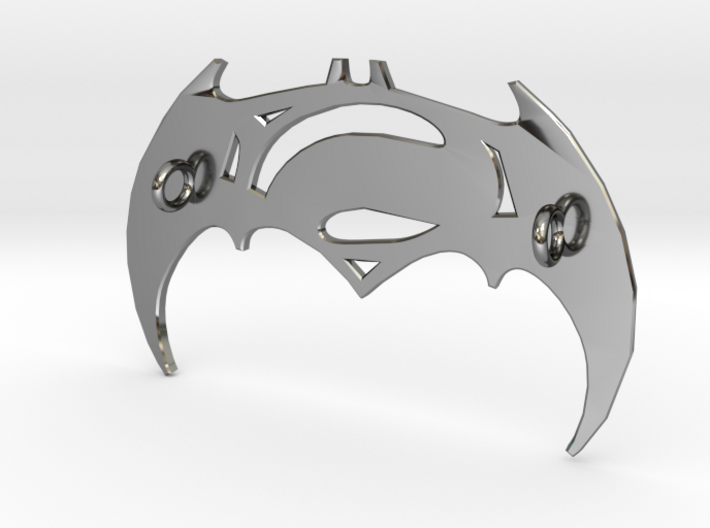 Batman V Superman Pendant 3d printed