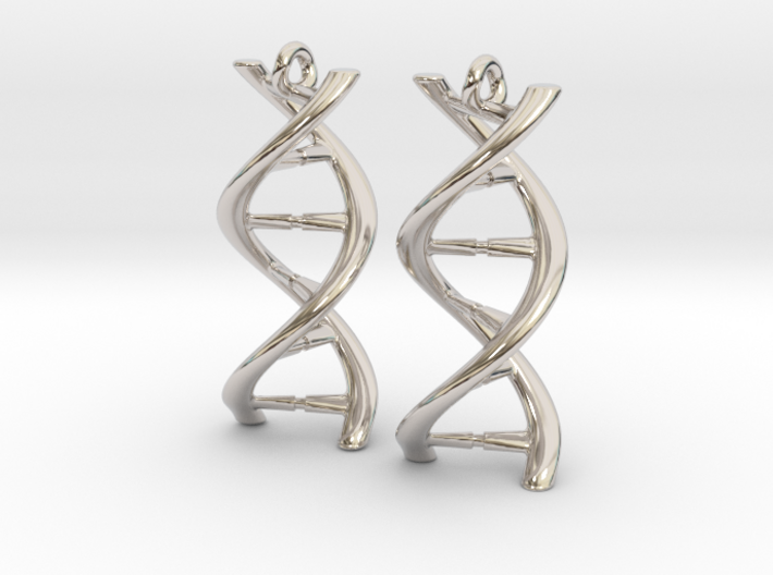 DNA Earrings 3d printed