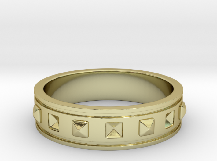 Ring with Studs - Size 7 3d printed