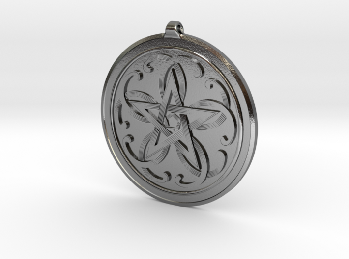 Celtic Pentagram Knot Pendant~44mm (1 3/4 inch) 3d printed 