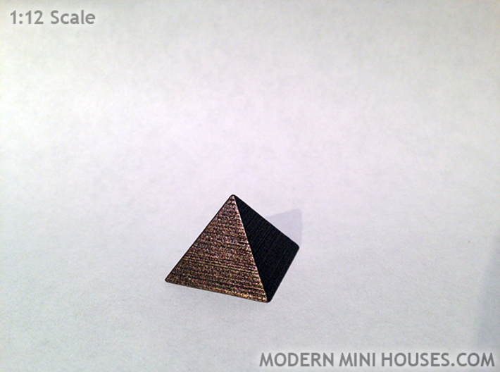 Pyramid Tall 3d printed Matte Bronze Steel