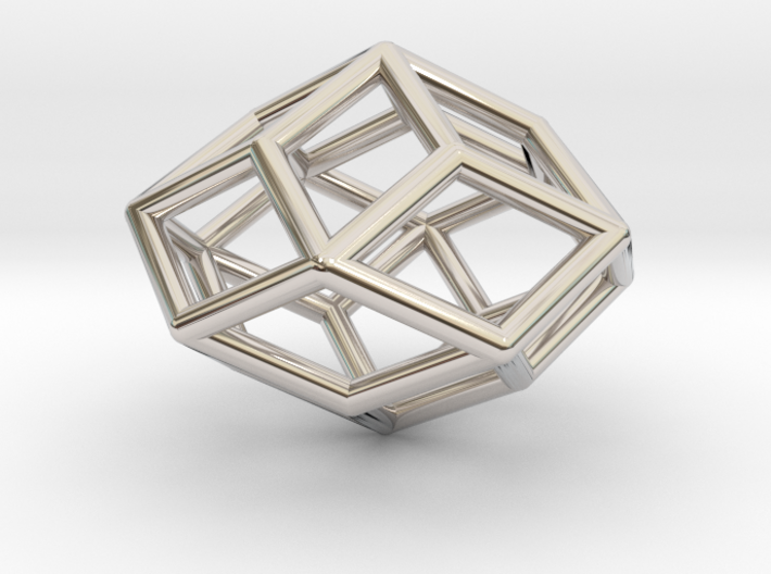 Rhombic Icosahedron Pendant 3d printed