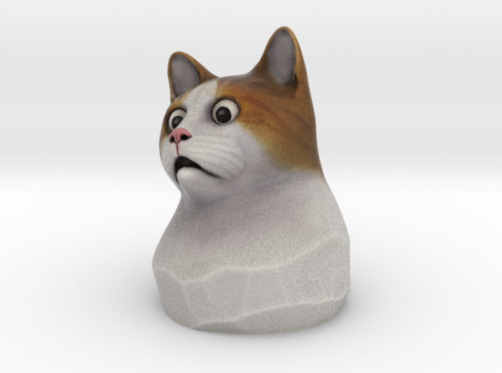 Cat Gasp Painted 3d printed 