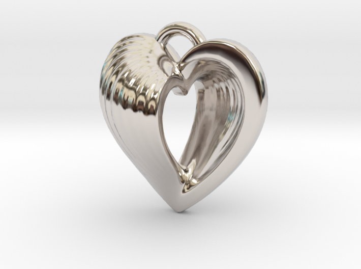 Heart Shell Pendant 3d printed