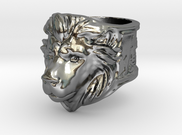 Wilds of Organica - Lion Ring (size 8) 3d printed