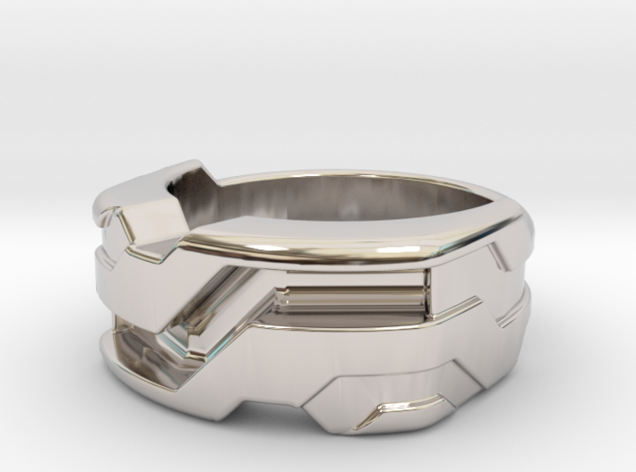 US7 Ring XXI: Tritium (Silver) 3d printed