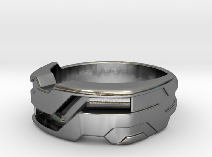 US11.5 Ring XXI: Tritium (Silver) 3d printed 