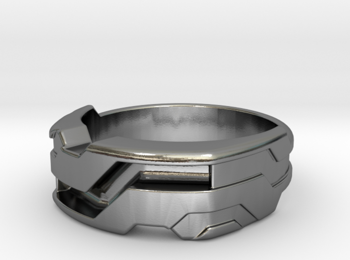 US13 Ring XXI: Tritium (Silver) 3d printed 