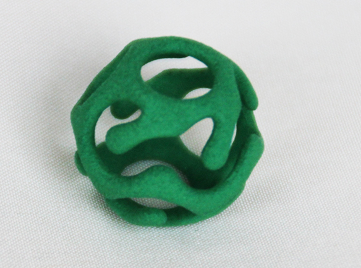 Wrapped Eyes #1 3d printed Green Strong &amp; Flexible Polished