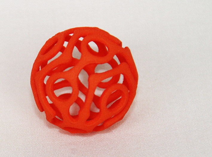 Wrapped Eyes #4 3d printed Orange Strong &amp; Flexible Polished