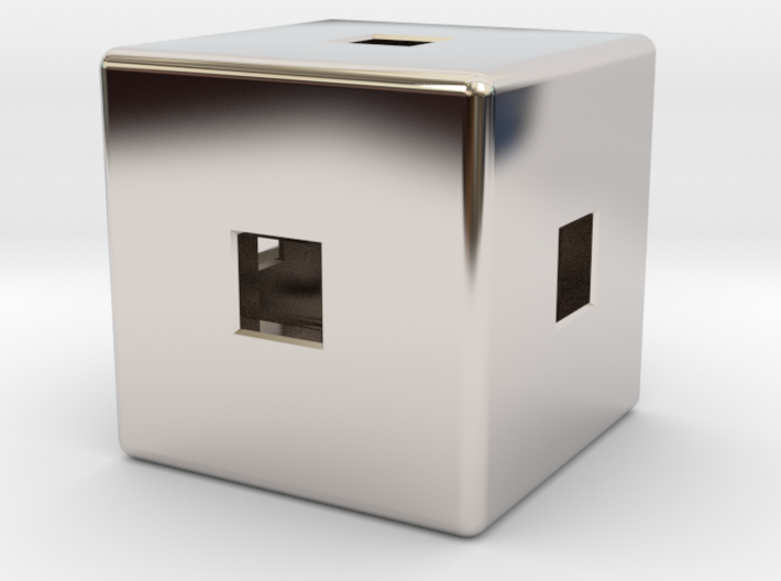 Material Sample (Hollow,) Cube, 10mm 3d printed