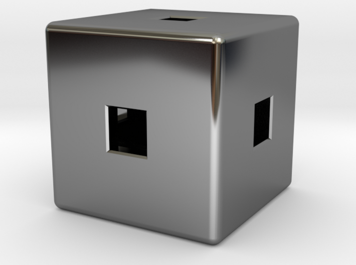 Material Sample (Hollow,) Cube, 10mm 3d printed