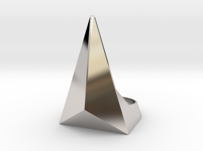 Golden Ratio Triangle Ring: Sz7 3d printed