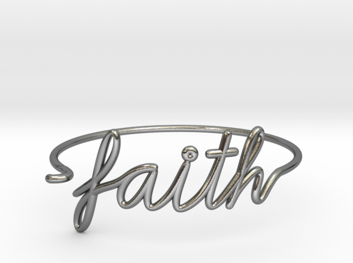 Faith Wire Bracelet 3d printed